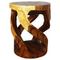 Haussmann Tapered Round Wild Twisted Vine 16" Dia - Walnut | Stools & Benches | Modishstore-4