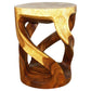 Haussmann Tapered Round Wild Twisted Vine 16" Dia - Walnut | Stools & Benches | Modishstore-2