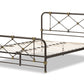 baxton studio beatrice modern and contemporary stippled black finished metal queen size platform bed | Modish Furniture Store-7