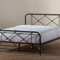baxton studio beatrice modern and contemporary stippled black finished metal queen size platform bed | Modish Furniture Store-2
