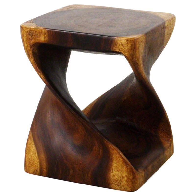 Haussmann Twist Stool - Walnut | Stools & Benches | Modishstore-13