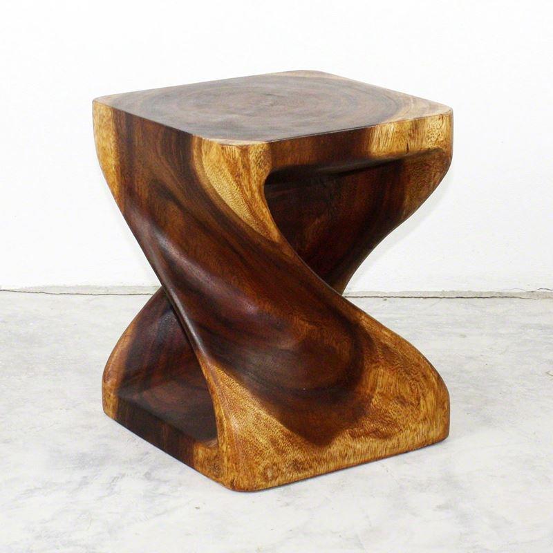 Haussmann Twist Stool - Walnut | Stools & Benches | Modishstore-15