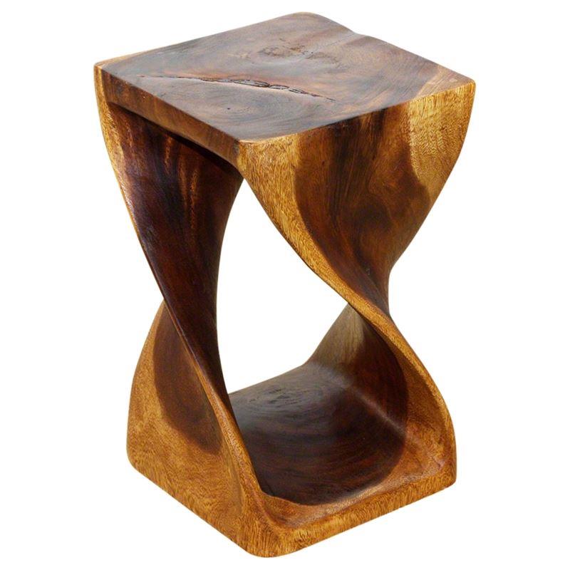Haussmann Twist Stool - Walnut | Stools & Benches | Modishstore-9