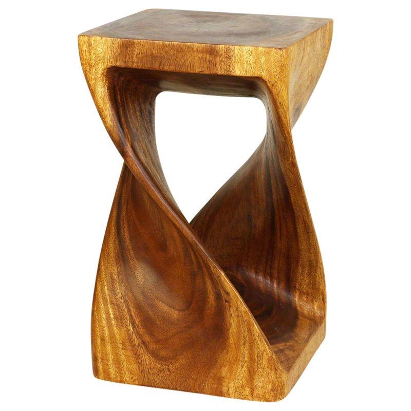 Haussmann Twist Stool - Walnut | Stools & Benches | Modishstore-8