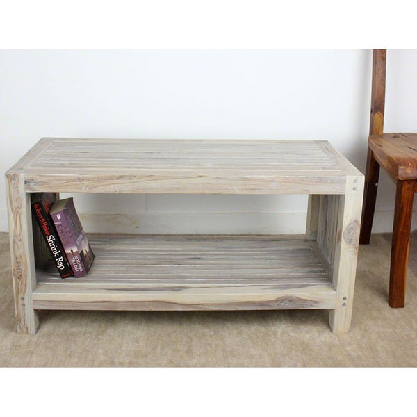 Haussmann Teak Slat Coffee Table W/ Shelf 36