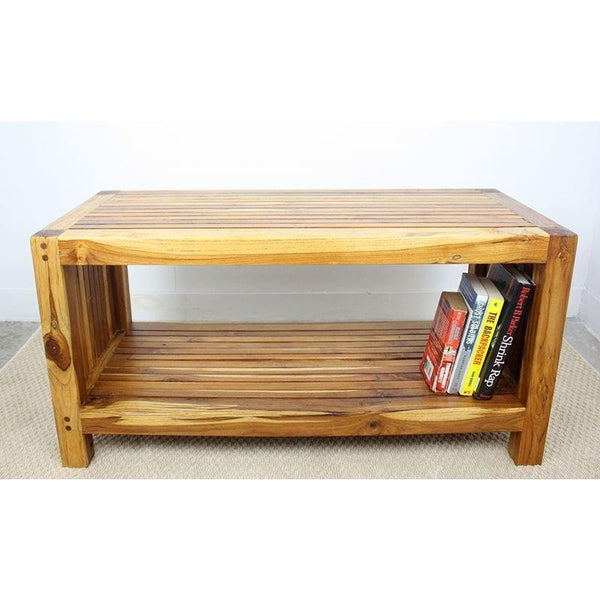 Haussmann Teak Slat Coffee Table W/ Shelf 36