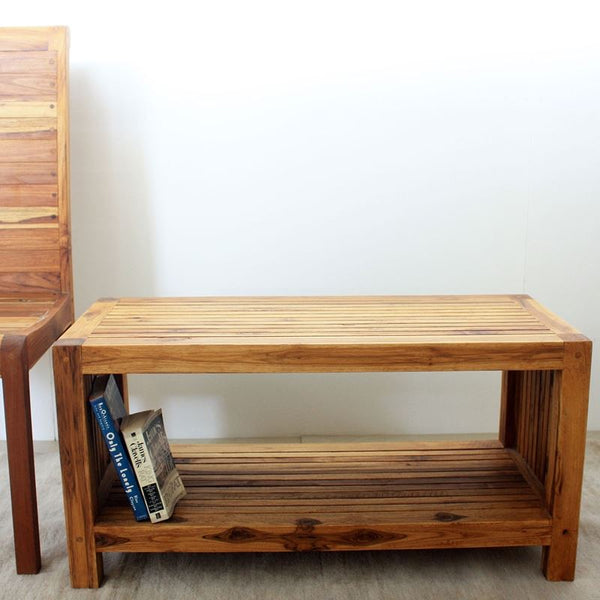 Haussmann Teak Slat Coffee Table W/ Shelf 36