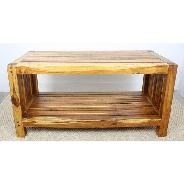 Haussmann Teak Slat Coffee Table W/ Shelf 36