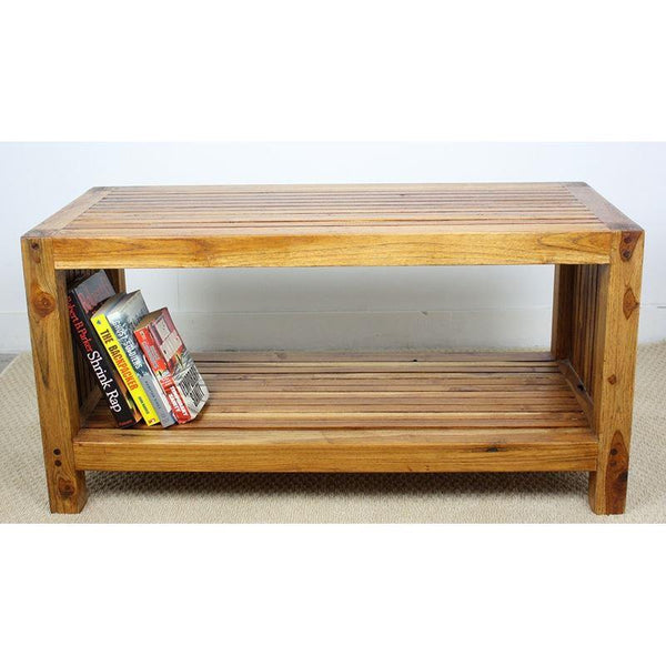 Haussmann Teak Slat Coffee Table W/ Shelf 36