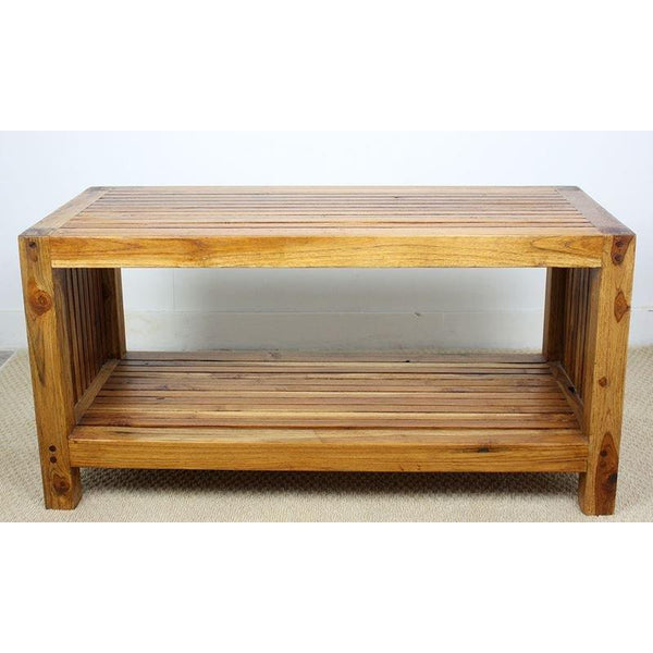 Haussmann Teak Slat Coffee Table W/ Shelf 36