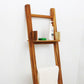 Haussmann Teak Towel Ladder 64" H With Adjustable Shelf Teak Oil | Shelves & Shelving Units | Modishstore-2