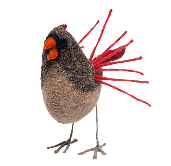 Felt Bird, Cardinal Courtship Set of 4 by Gold Leaf Design Group | Outdoor Decor | Modishstore-3