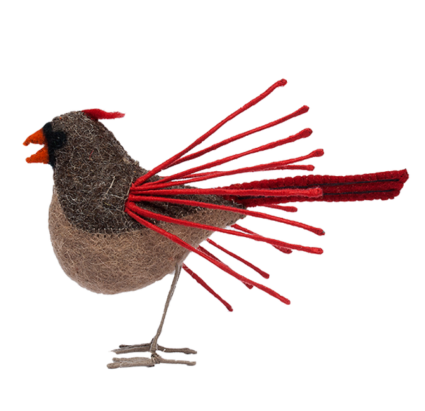 Felt Bird, Cardinal Courtship Set of 4 by Gold Leaf Design Group | Outdoor Decor | Modishstore