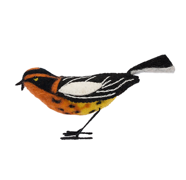 Felt Bird, Blackburnian Warbler Set of 4 by Gold Leaf Design Group | Animals & Pets | Modishstore-3