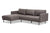 baxton studio riley retro mid century modern grey fabric upholstered left facing chaise sectional sofa | Modish Furniture Store-2