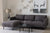 Baxton Studio Riley Retro Mid-Century Modern Grey Fabric Upholstered Left Facing Chaise Sectional Sofa | Modishstore | Sofas