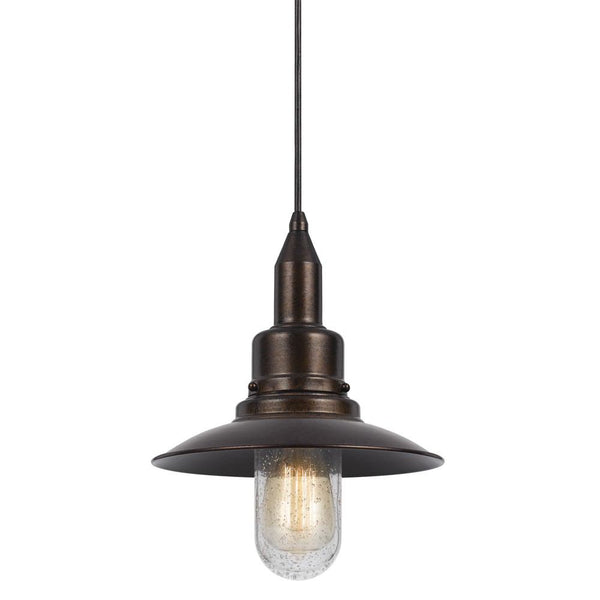 Cal Lighting UP-1114-6-RU 60W Paterson Metal Pendant | Modishstore | Pendant Lamps