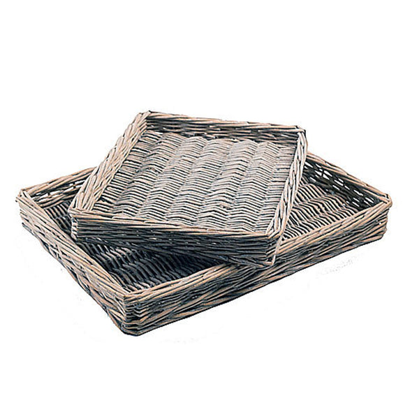 Set of Two Willow Trays