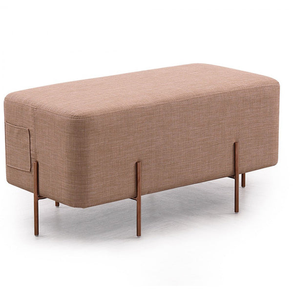 Vig Furniture Divani Casa Adler Modern Brown Fabric Ottoman | Modishstore | Ottomans-7