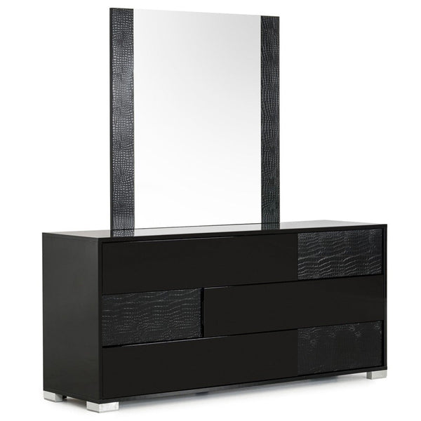 Vig Furniture Modrest Ancona Italian Modern Black Mirror | Modishstore | Mirrors-2