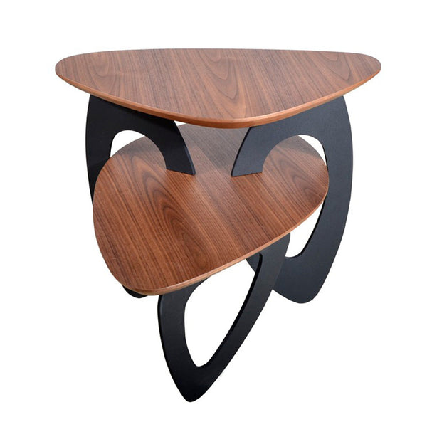 Vig Furniture Modrest Sprig Modern Walnut End Table | Modishstore | End Tables-3