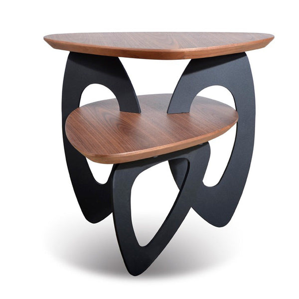 Vig Furniture Modrest Sprig Modern Walnut End Table | Modishstore | End Tables-4