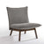 Vig Furniture Modrest Gardner Modern Grey & Walnut Lounge Chair | Modishstore | Lounge Chairs