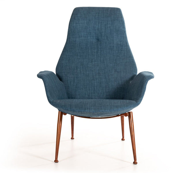 Vig Furniture Modrest Kara Modern Blue Fabric Lounge Chair | Modishstore | Lounge Chairs-3