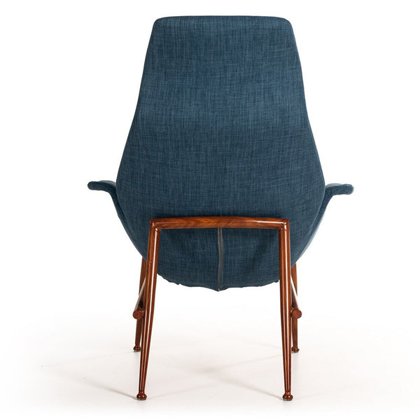 Vig Furniture Modrest Kara Modern Blue Fabric Lounge Chair | Modishstore | Lounge Chairs-4