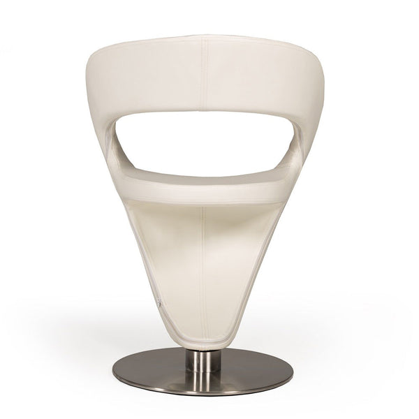 Vig Furniture Modrest Alya Modern White Leatherette Lounge Chair | Modishstore | Lounge Chairs-3