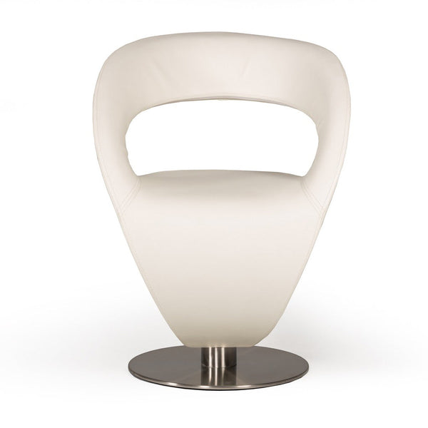 Vig Furniture Modrest Alya Modern White Leatherette Lounge Chair | Modishstore | Lounge Chairs-4