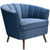 Vig Furniture Divani Casa Vaughn Modern Blue Velvet Accent Chair | Modishstore | Accent Chairs-2