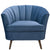 Vig Furniture Divani Casa Vaughn Modern Blue Velvet Accent Chair | Modishstore | Accent Chairs