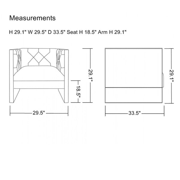 Vig Furniture Divani Casa Carlos Modern Grey Velvet & Gold Accent Chair | Modishstore | Accent Chairs-2