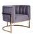 Vig Furniture Modrest Landau Modern Grey Velvet & Gold Accent Chair | Modishstore | Accent Chairs-3