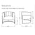 Vig Furniture Modrest Landau Modern Grey Velvet & Gold Accent Chair | Modishstore | Accent Chairs-2
