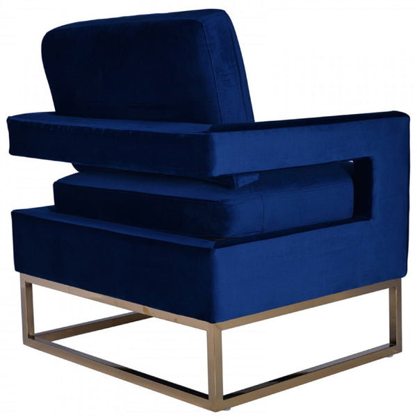 Vig Furniture Modrest Edna Modern Velvet & Gold Accent Chair | Modishstore | Accent Chairs-2