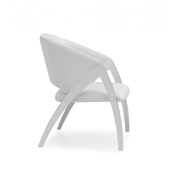 Vigfurniture Modrest Rabia Modern White Leatherette Accent Chair | Modishstore | Accent Chairs-3