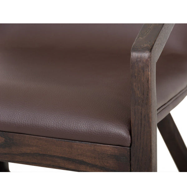 Vig Furniture Divani Casa Taranto - Modern Brown Eco-Leather Lounge Chair | Modishstore | Lounge Chairs-3