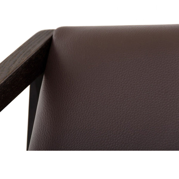 Vig Furniture Divani Casa Taranto - Modern Brown Eco-Leather Lounge Chair | Modishstore | Lounge Chairs-4