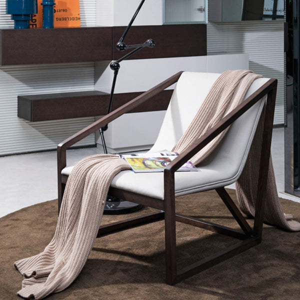 Vig Furniture Divani Casa Taranto - Modern Brown Eco-Leather Lounge Chair | Modishstore | Lounge Chairs