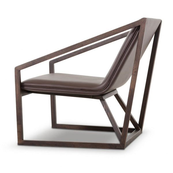 Vig Furniture Divani Casa Taranto - Modern Brown Eco-Leather Lounge Chair | Modishstore | Lounge Chairs-6