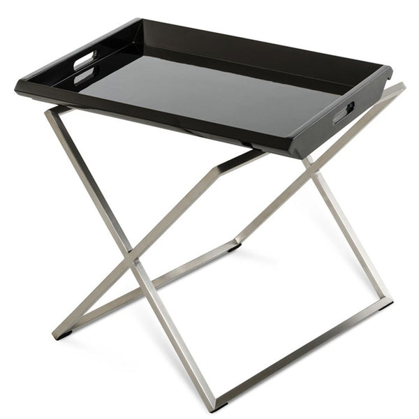 Vig Furniture Modrest P206B Modern Black Oak Tray Table | Modishstore | TV Tray Tables-2