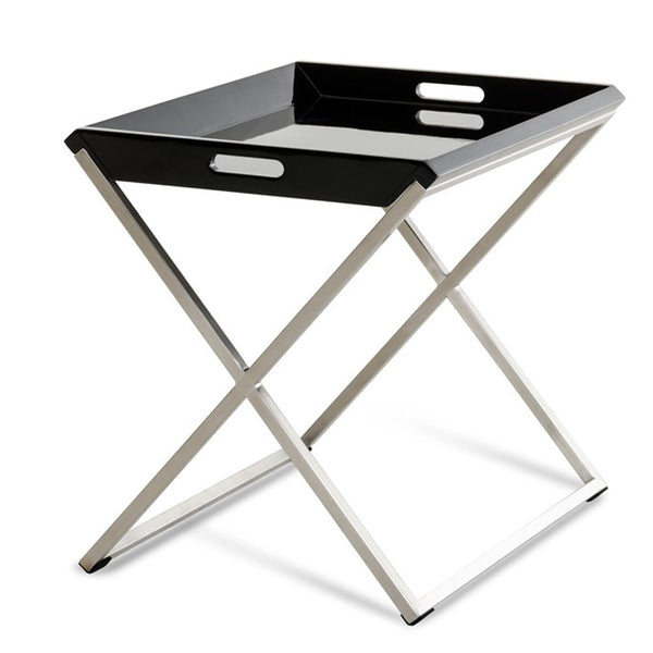 Vig Furniture Modrest P206B Modern Black Oak Tray Table | Modishstore | TV Tray Tables