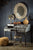 Vagabond Vintage Classic Oval Mirror With Pieced Wood Frame | Modishstore | Mirrors