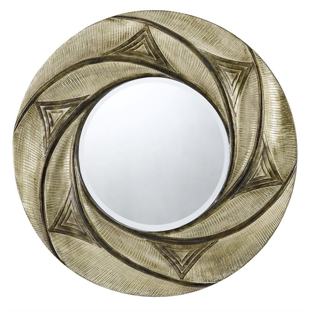 Cal Lighting WA-2157MIR Ponza Rond Pu Beveled Mirror | Modishstore | Mirrors