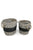 Vagabond Vintage Round Willow Baskets with Black Band - Set of 2 | Modishstore | Bins, Baskets & Buckets