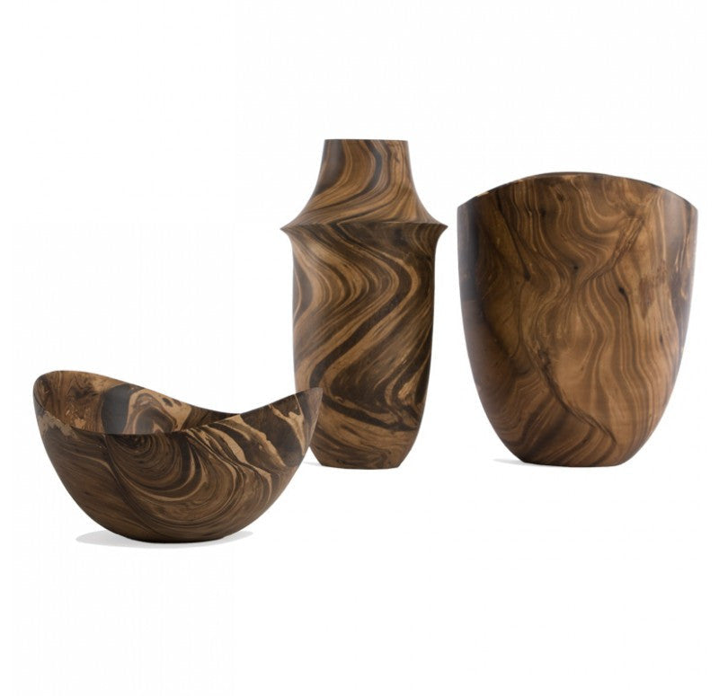 Gold Leaf Design Group Mochaware Bowl Wood | Decorative Bowls | Modishstore-2