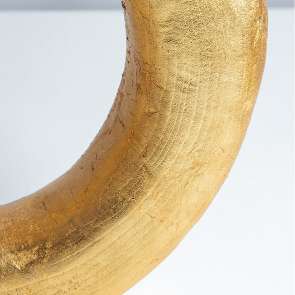 Gold Leaf Design Group Wood Ring Sculpture (Set of 2) | Sculptures | Modishstore-9