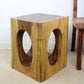 Haussmann Windows 16" Sq - Walnut | Stools & Benches | Modishstore